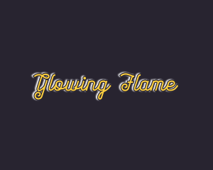 Cursive Golden Glow logo design