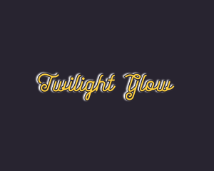 Cursive Golden Glow logo design