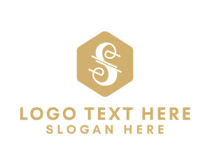 Gold - Luxury Cursive Letter S logo design