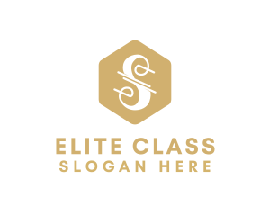 First Class - Luxury Cursive Letter S logo design