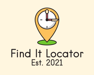 Location Utensils Clock logo design