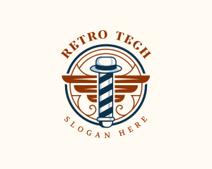 Gentlemen Retro Barbershop  logo design