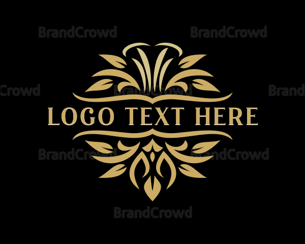 Luxurious Ornamental Leaf Logo