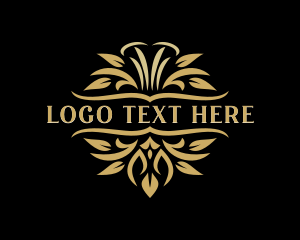 Organic - Luxurious Ornamental Leaf logo design