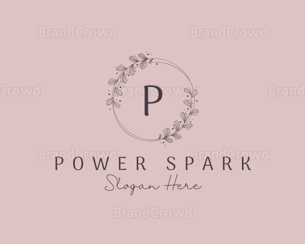 Wedding Floral Wreath Logo