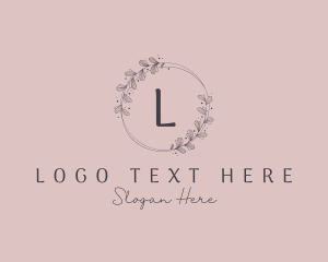 Event Planner - Wedding Floral Wreath logo design