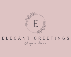 Wedding Floral Wreath logo design