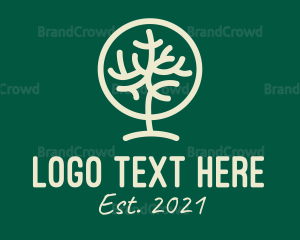Natural Tree Forest Logo