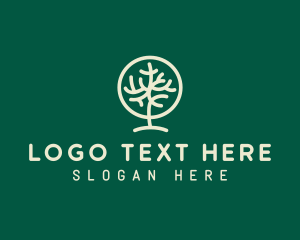 Monoline - Natural Tree Forest logo design