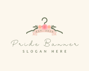 Floral Clothing Hanger logo design