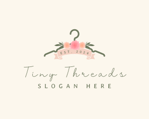 Floral Clothing Hanger logo design