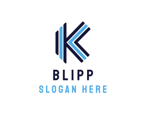 Blue Stripe K Logo