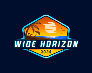 Ocean Beach Vacation logo design