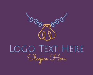 Luxury - Minimalist Seashell Necklace logo design