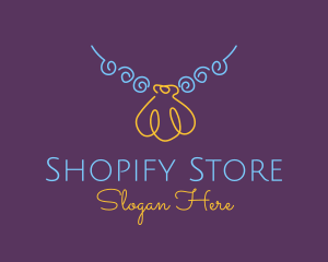 Minimalist Seashell Necklace  logo design