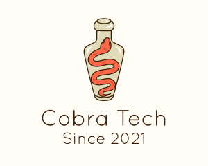 Cobra - Snake Bottle Liquor logo design