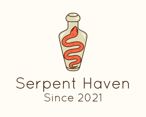 Snake Bottle Liquor logo design