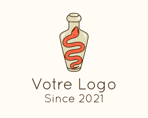 Viper - Snake Bottle Liquor logo design