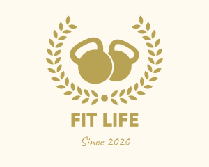 Gold Fitness Gym logo design
