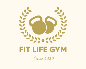 Gym - Gold Fitness Gym logo design