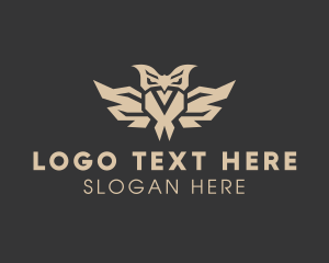 Animal - Modern Owl Wings logo design