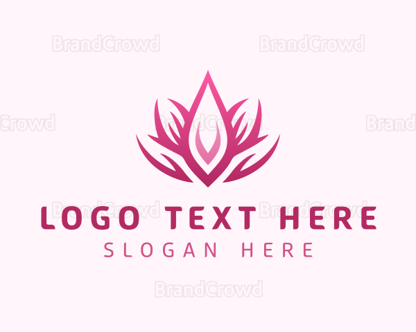 Lotus Flower Plant Logo