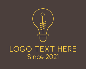 Invention - Yellow Innovation Bulb logo design