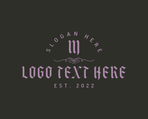 Typography - Gothic Punk Tattoo Studio logo design