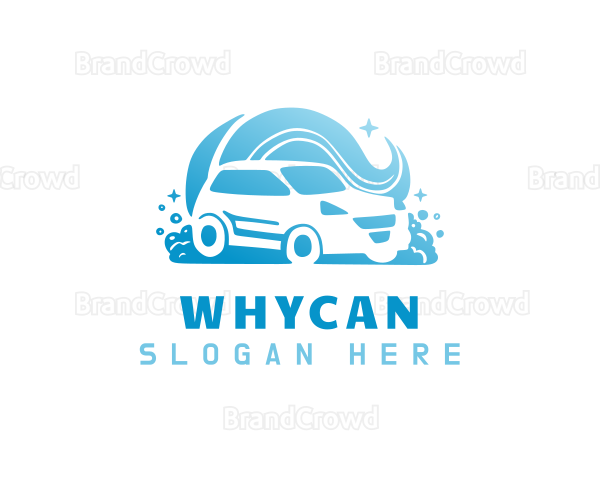 Auto Wash Car Cleaning Logo