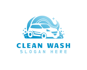 Auto Wash Car Cleaning logo design