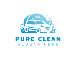 Auto Wash Car Cleaning logo design