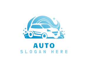 Auto Wash Car Cleaning logo design