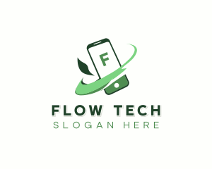 Eco Mobile Phone Tech logo design