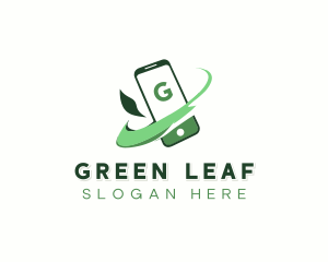 Eco Mobile Phone Tech logo design