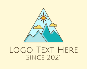 Mountain Range - Outdoor Mountaineering Travel logo design