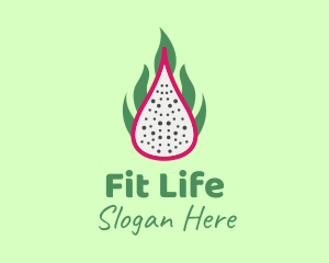 Ripe Dragon Fruit  Logo