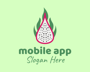 Ripe Dragon Fruit  Logo