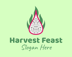 Ripe Dragon Fruit  logo design