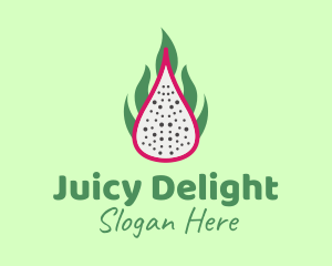 Juicy - Ripe Dragon Fruit logo design