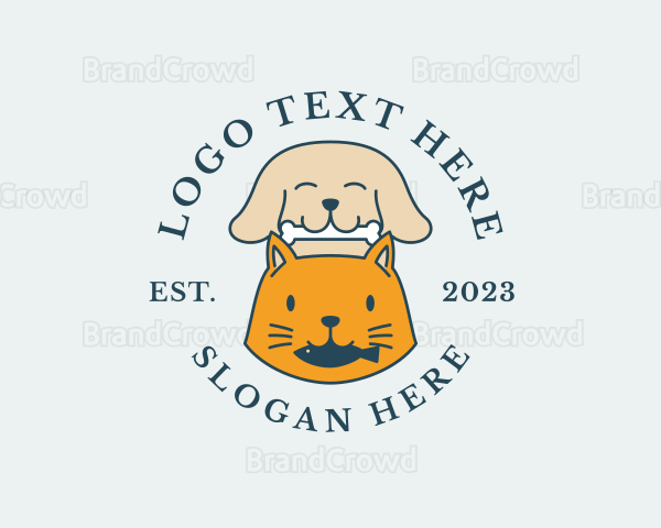 Dog Cat Pet Veterinary Logo