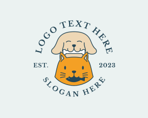 Dog Cat Pet Veterinary logo design