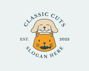 Dog Cat Pet Veterinary logo design