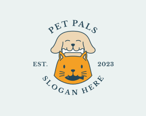 Dog Cat Pet Veterinary logo design