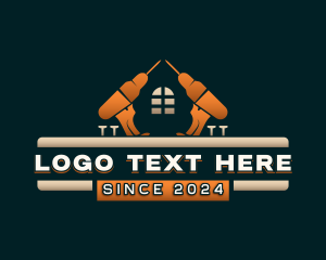 Tools - Drill Handyman Builder logo design