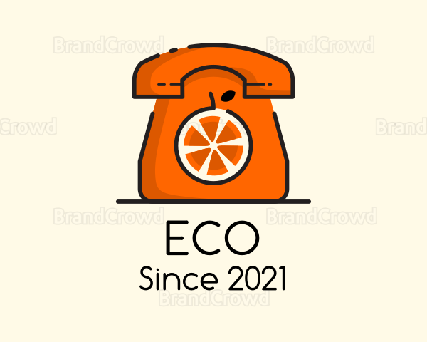 Telephone Orange Fruit Logo