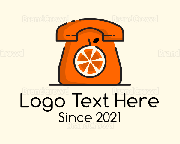 Telephone Orange Fruit Logo