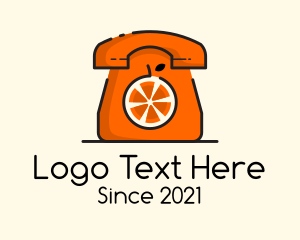 Supermarket - Telephone Orange Fruit logo design