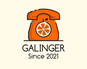 Supermarket - Telephone Orange Fruit logo design