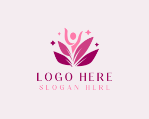 Lotus - Human Lotus Leaf Spa logo design