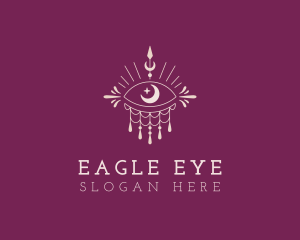 Boho Eye Moon logo design